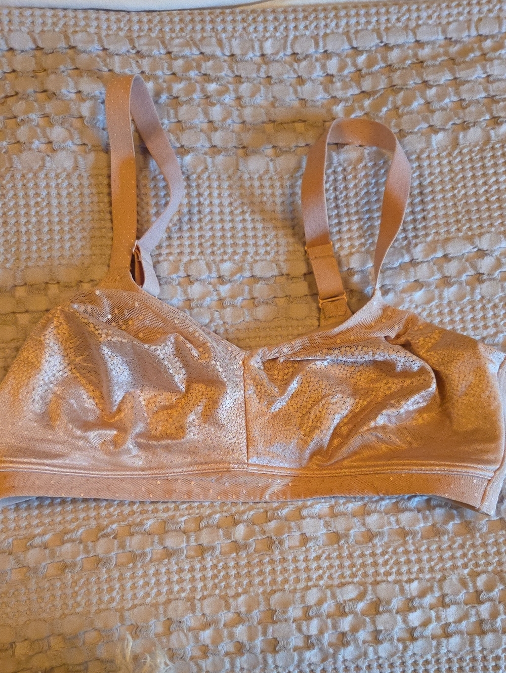 Wacoal Shimmer Wireless Bralette - Rose Gold